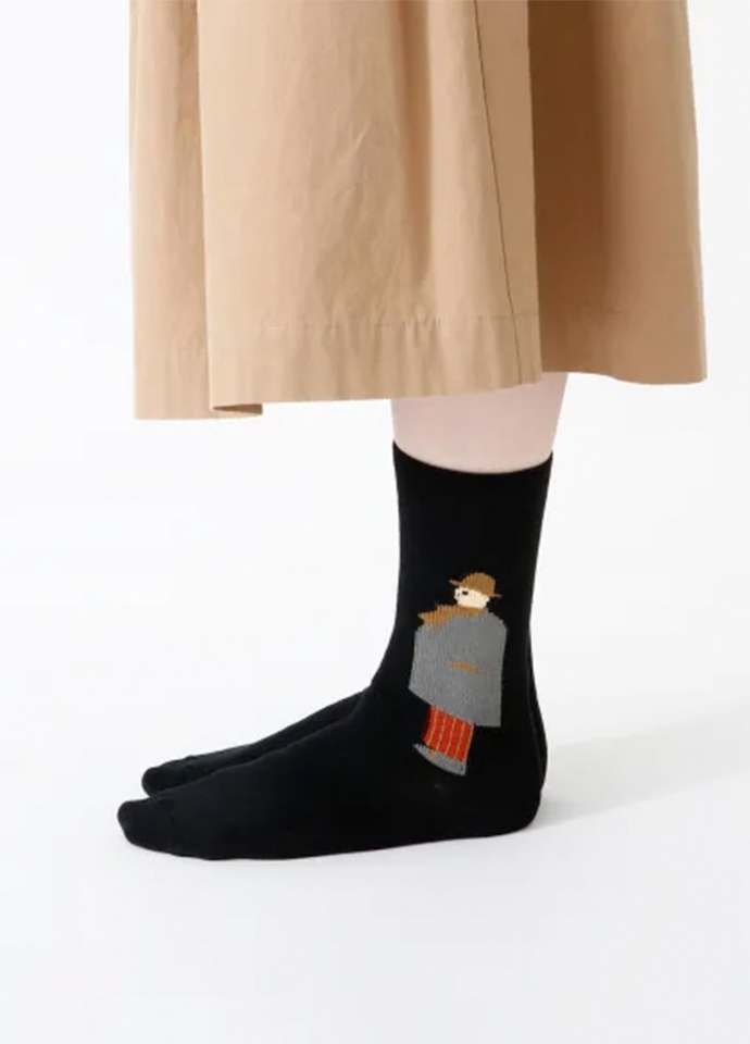 Left & Right Turn Mid-Calf Socks